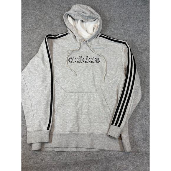 adidas Other - Adidas Hoodie Mens Medium Gray Pullover Sweatshirt Sports Performance Athleisure